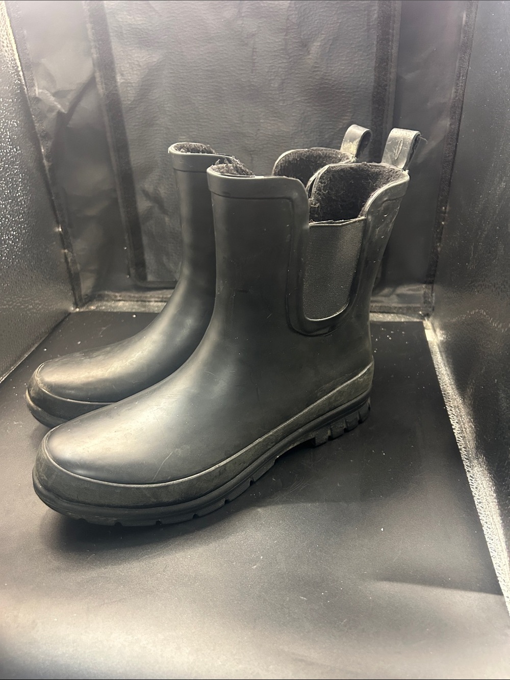 Eddie Bauer Black Chelsea-Style Rain & Snow Boots